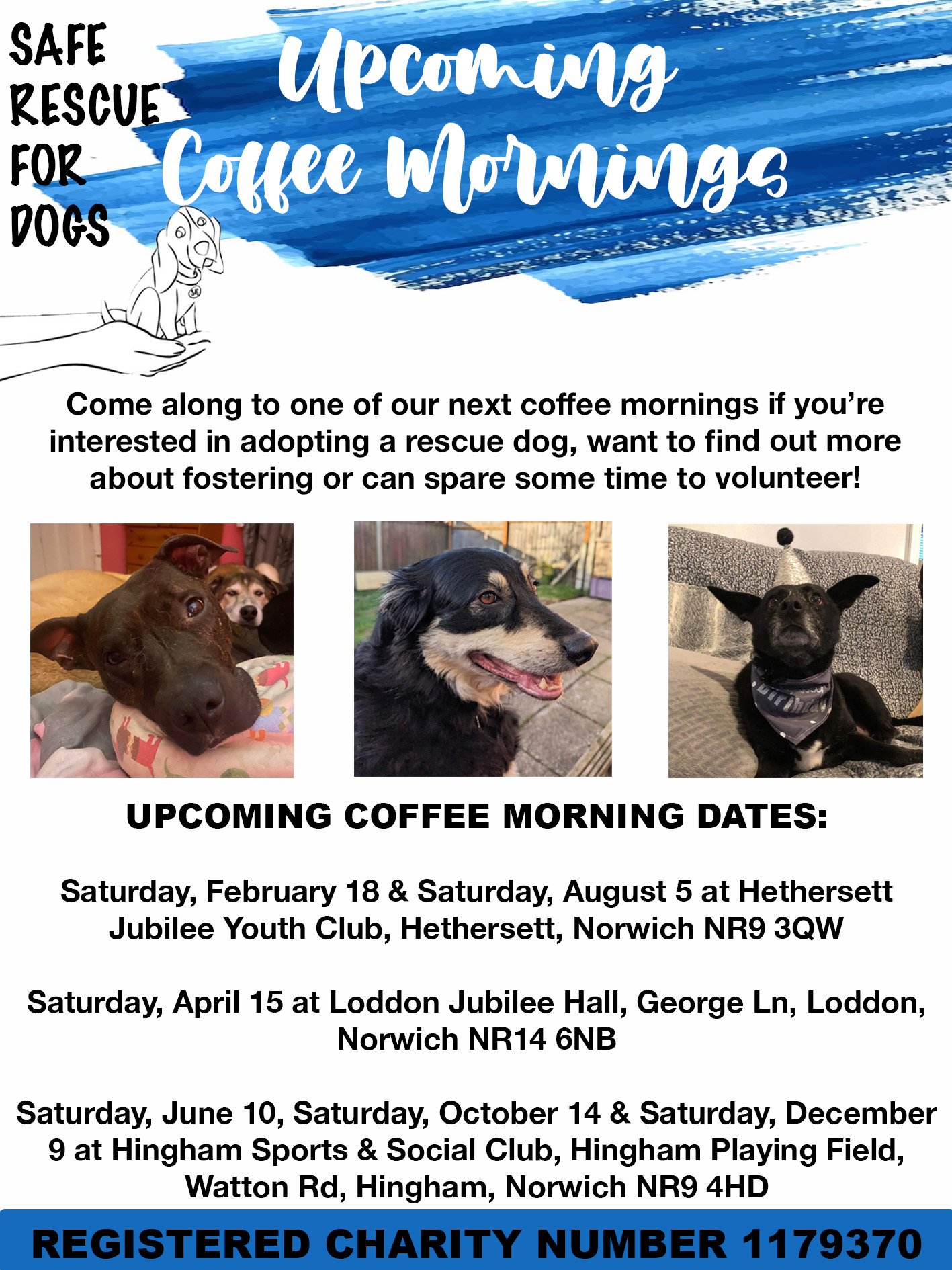 Safe Rescue Dogs Coffee Mornings 2023